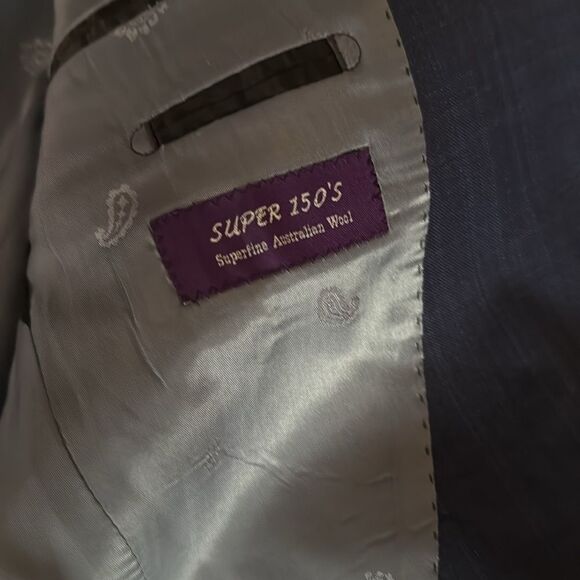 NWOT Bartorelli Napoli Men’s Wool Navy 2 Button Blazer Jacket. IT 48. US 38. - Picture 8 of 10